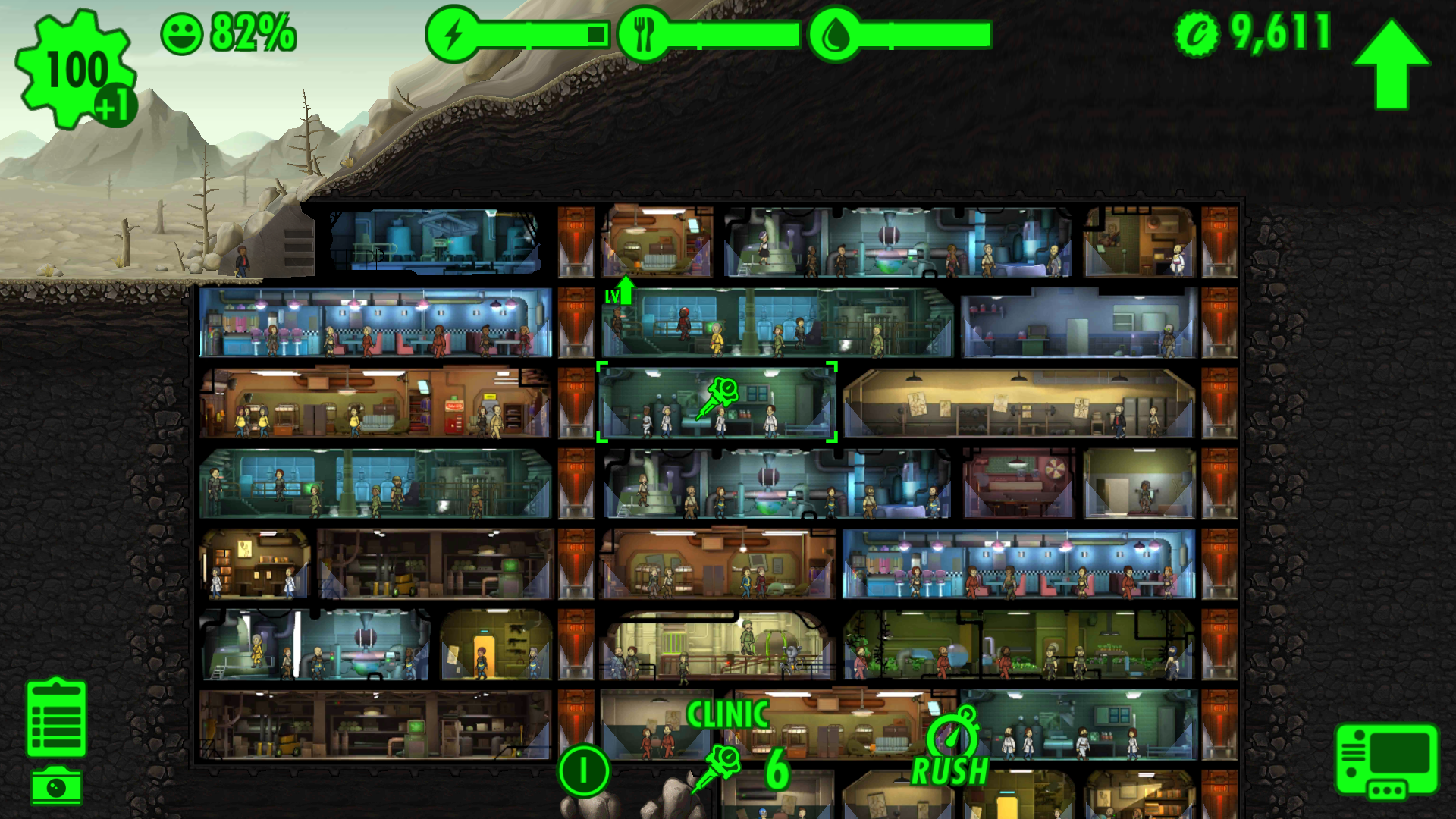 Правильное расположение комнат в fallout shelter