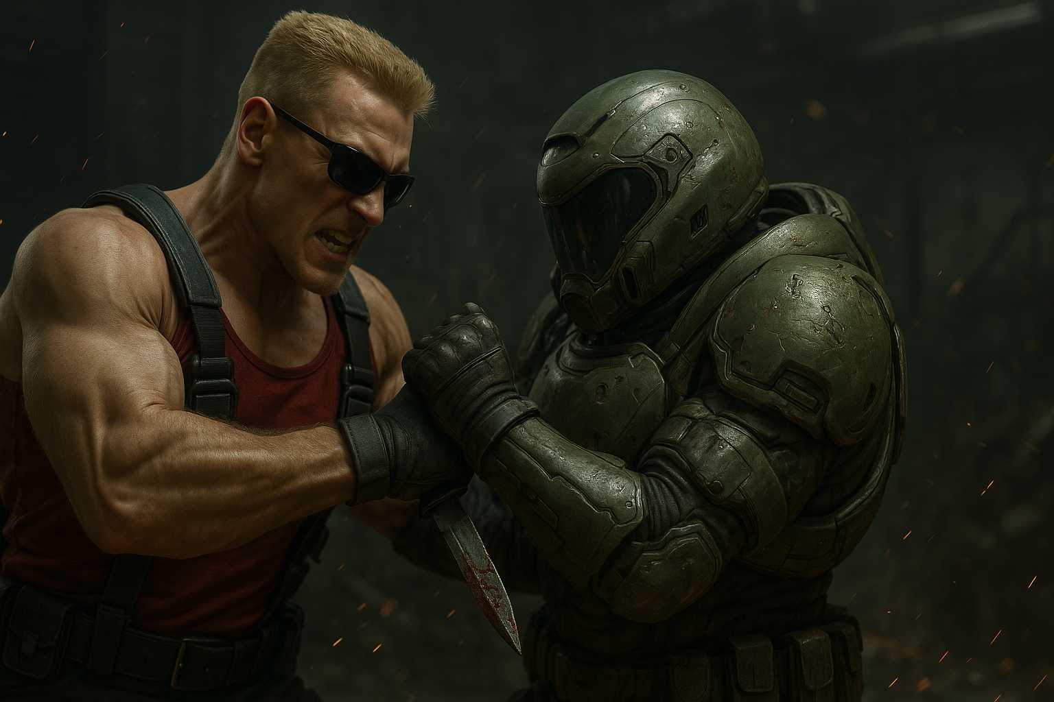 duke v doomguy realistic