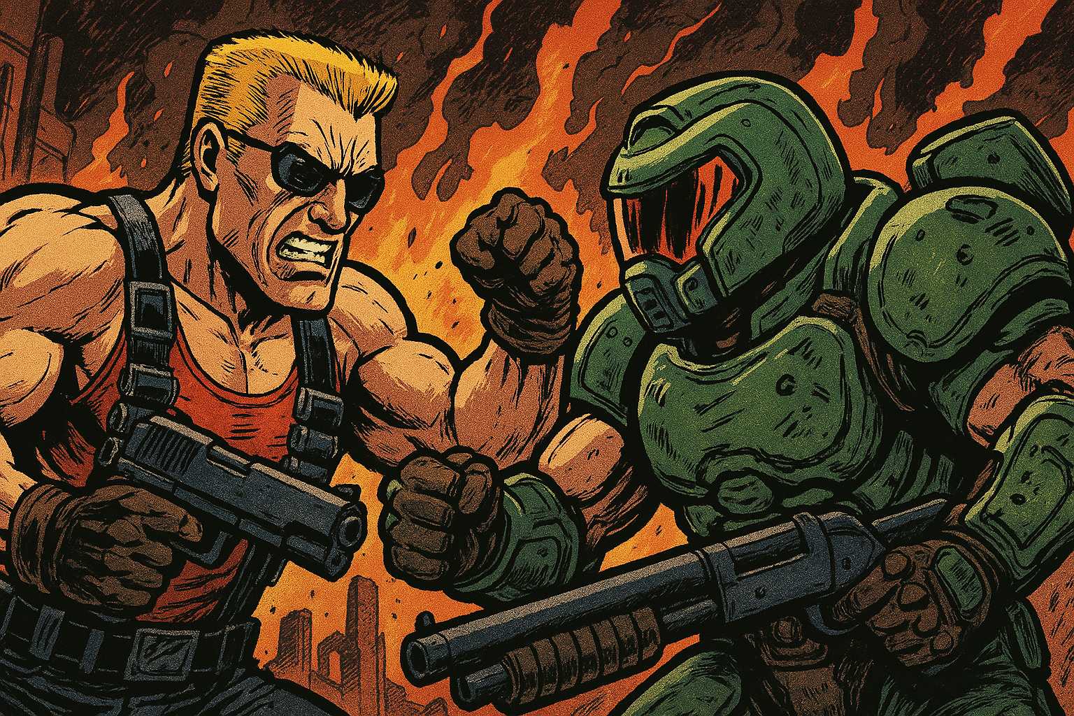 doomguy vs duke nukem