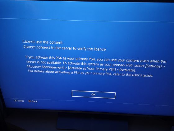 why is my ps4 telling me it dosent have enough memory to start application