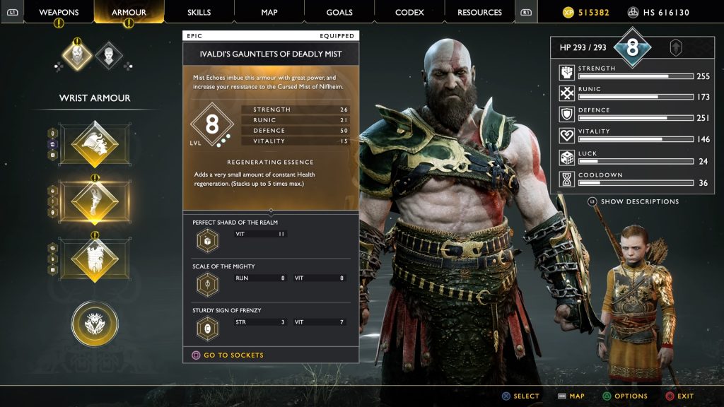 god of war best armor