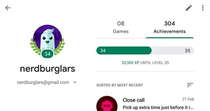 how to check google play achievements