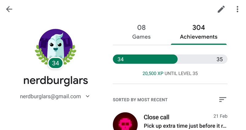 Android Achievement Profile