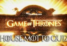 Game Of Thrones House Motto Quiz