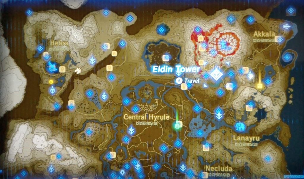 Eldin Tower - BOTW Sheikah Tower Guide - The Legend of Zelda: Breath of