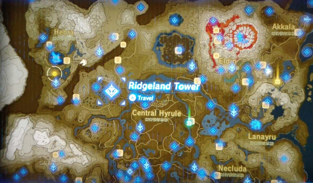 Ridgeland Sheikah Tower Location