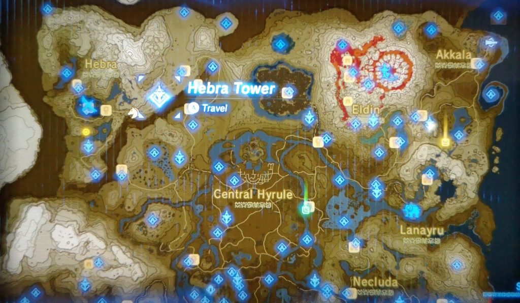 The Legend Of Zelda: Breath Of The Wild Hebra Region Map Map For 1C8