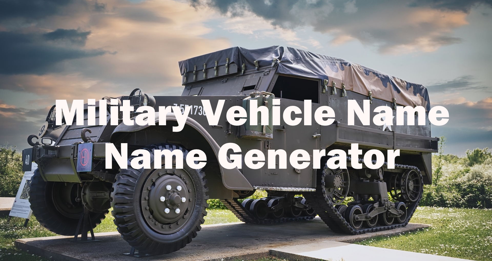 Military Vehicle Name Generator Random Name Generators