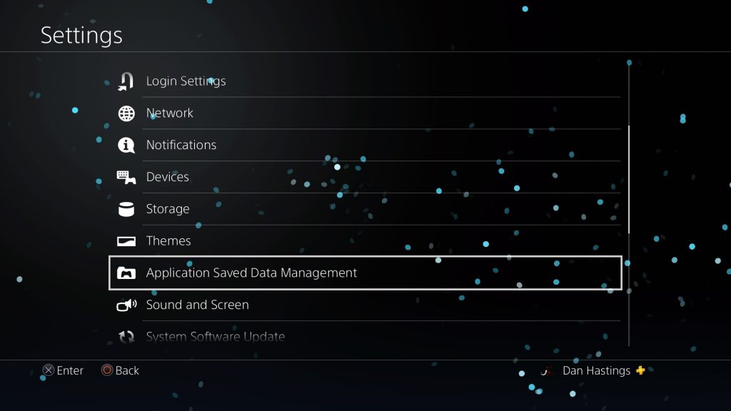 application save data managment ps4