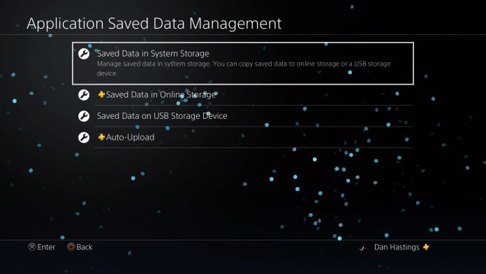 save data on ps4