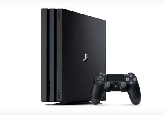 ps4 pro on side