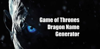 Game of Thrones Dragon Name Generator