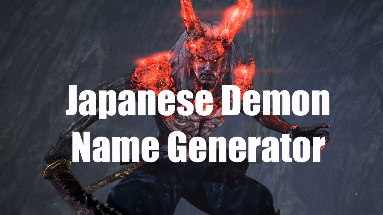 Japanese Demon Name Generator Random Name Generators