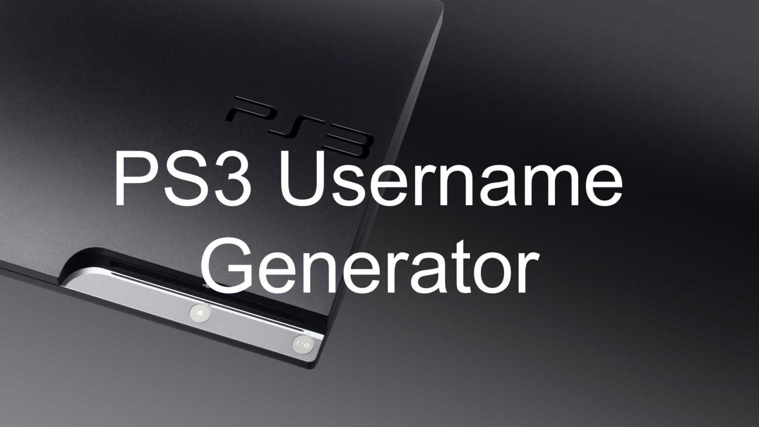 console id generator ps3