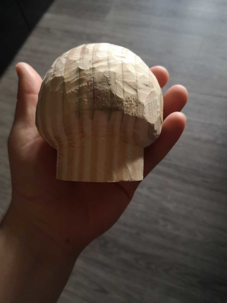 raw wooden mushroom