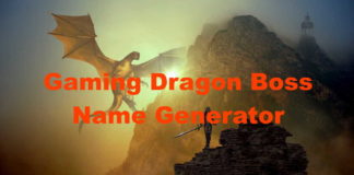 Gaming Dragon Boss Name Generator