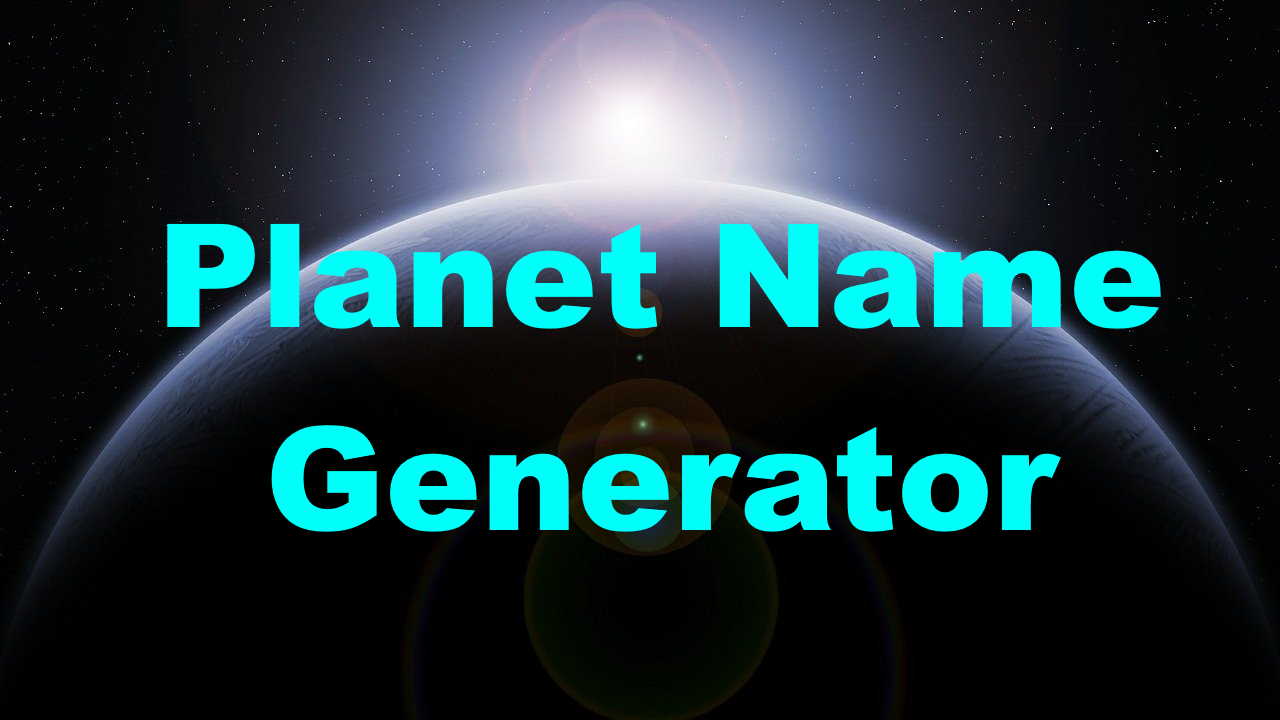 random planet name generator