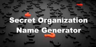 Secret Organization Name Generator