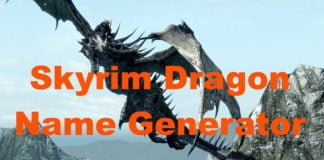 Skyrim Dragon Name Generator