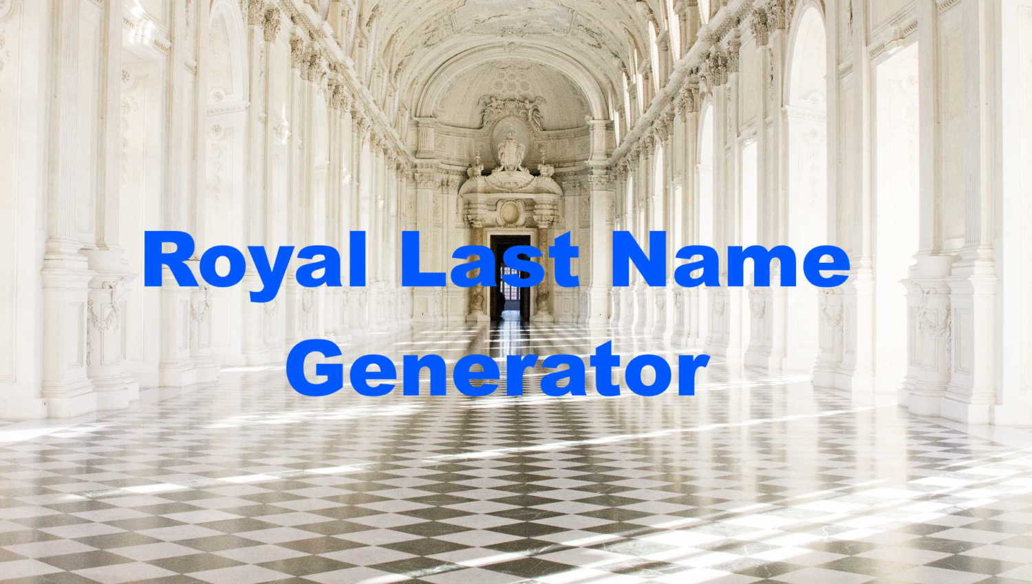 Royal Name Generator - Random