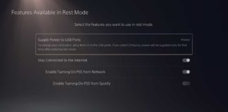 Power USB Ports When PS5 Is In Rest Mode