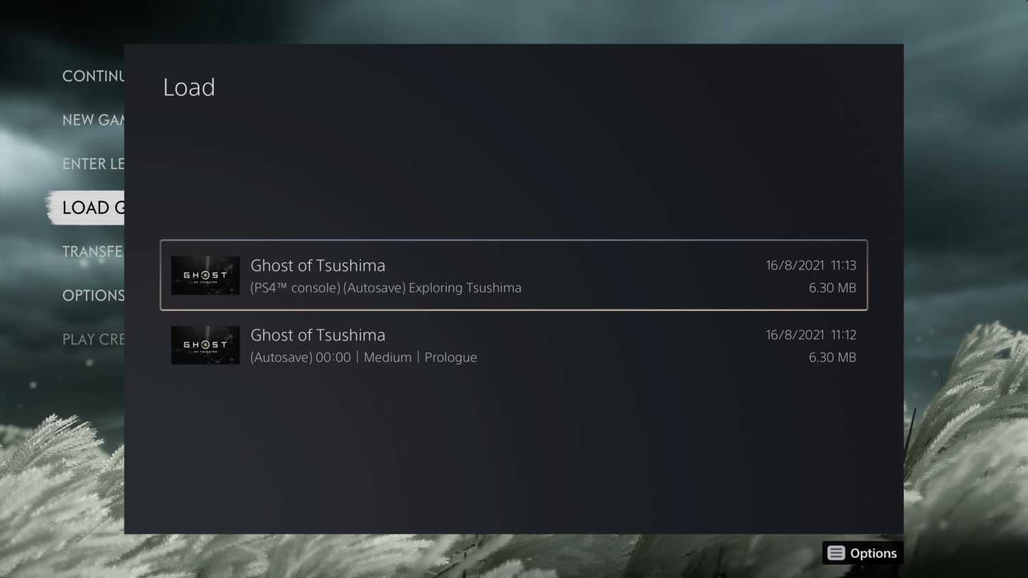 Ghost of Tsushima on PS5 - how to transfer PS4 save data