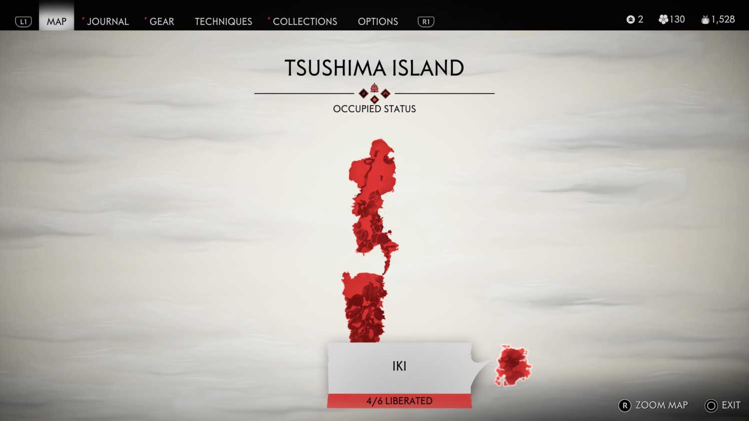 ghost of tsushima iki island map