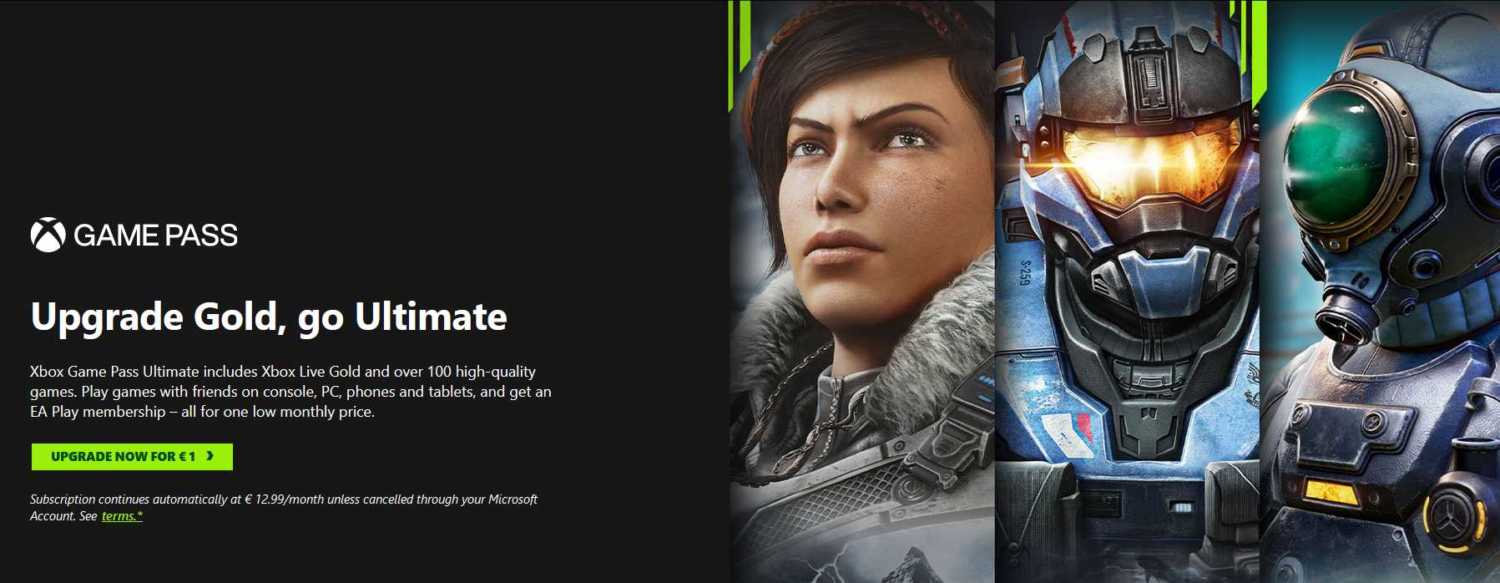 xbox live gold to game pass ultimate conversion