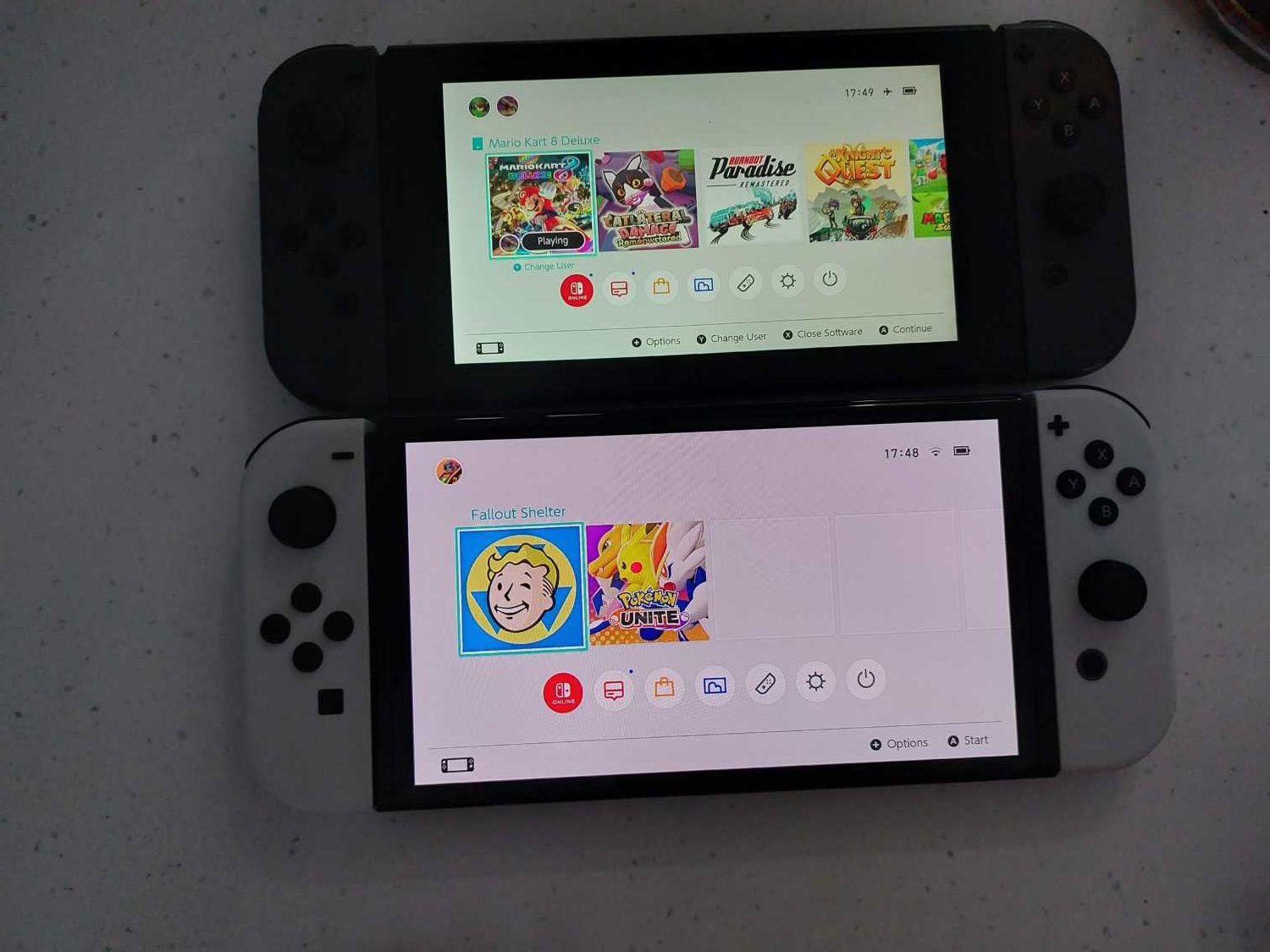 Switch size comparison