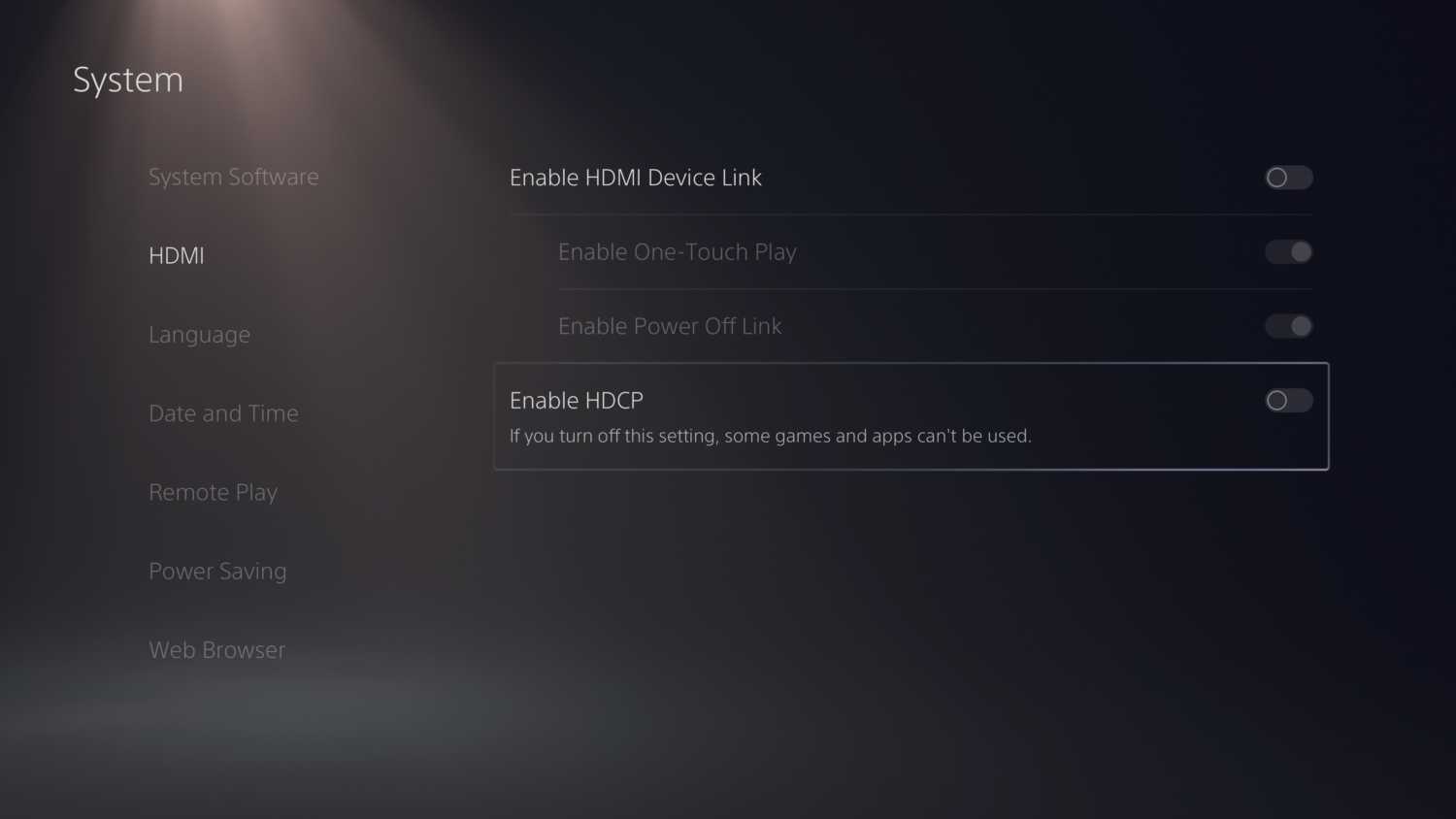 disable hdcp