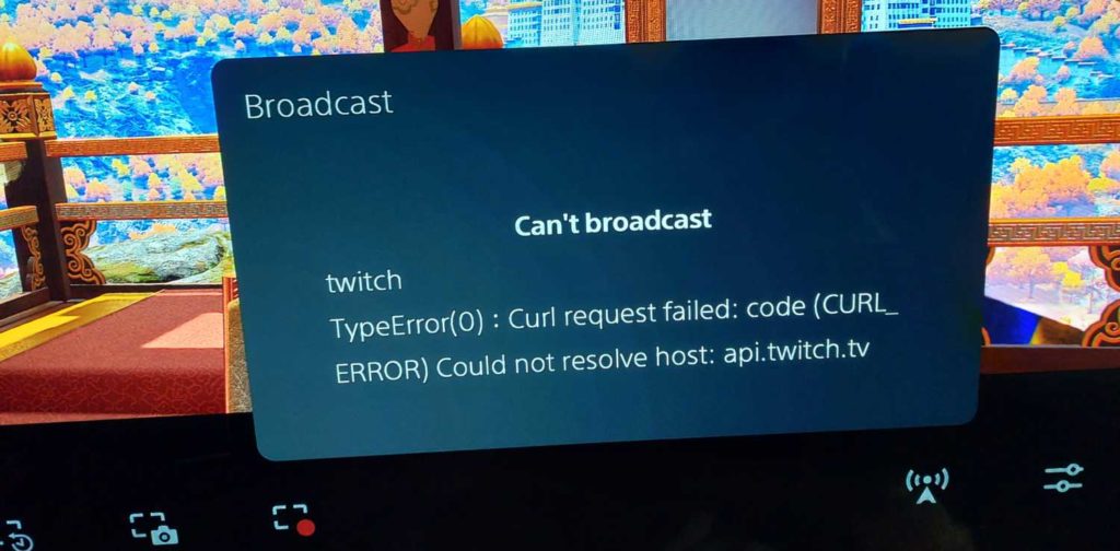 Twitch PS5 "Could not resolve host: api.twitch.tv" Error - PlayStation 5