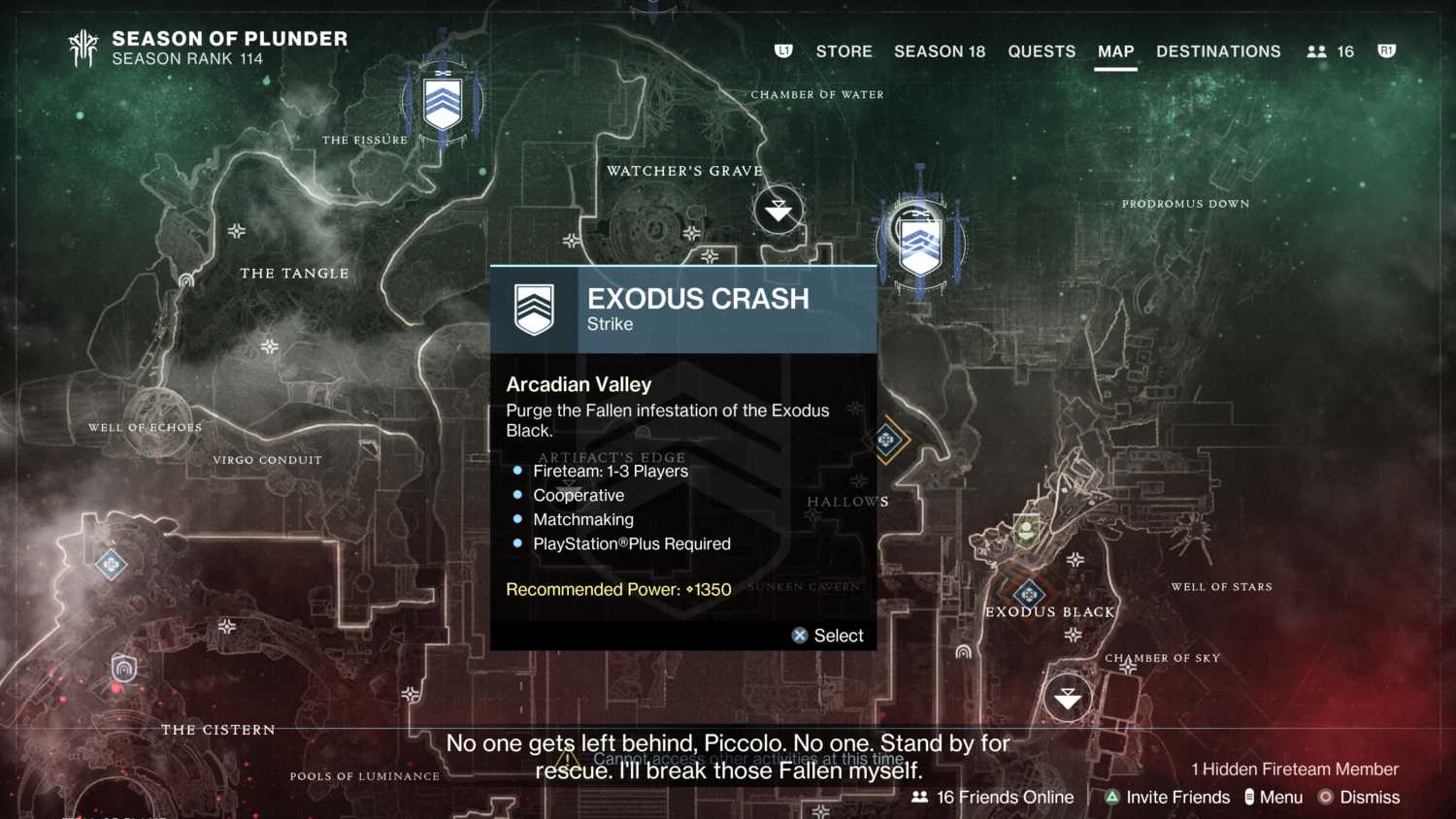 exodus crash strike location
