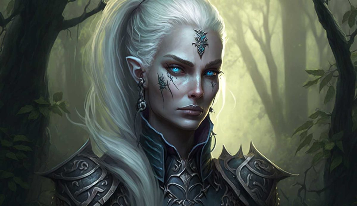 Black-haired Drow Female - wide 2
