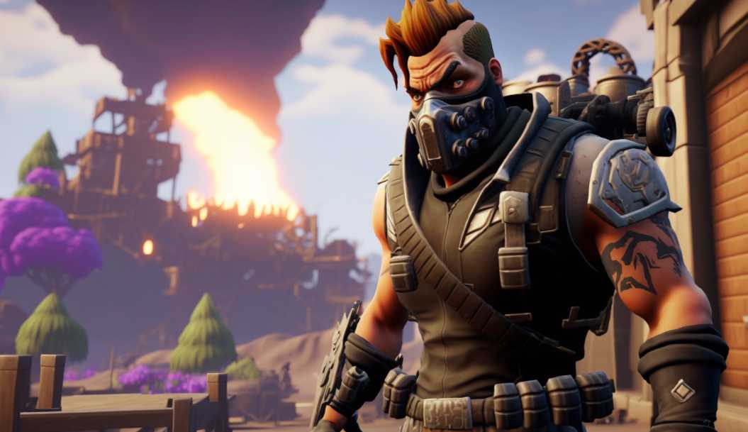 fortnight player on the battlefield