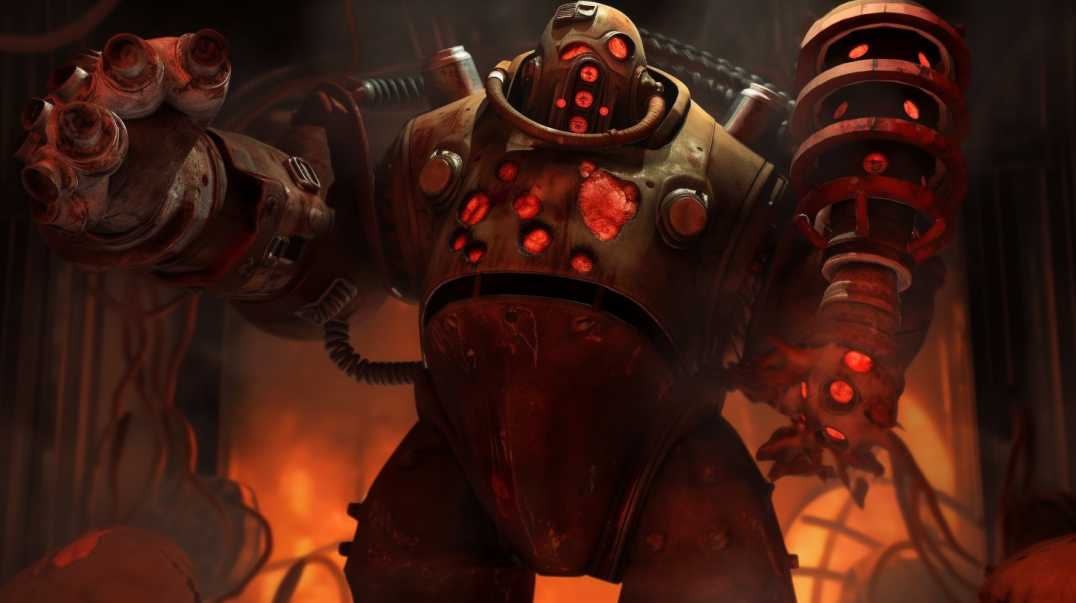 Bioshock's Big Daddy If He Were A Doom Monster Image