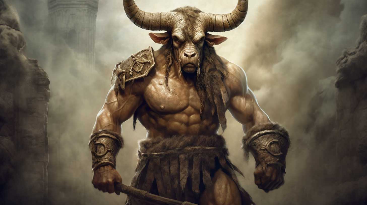 strong minotaur character