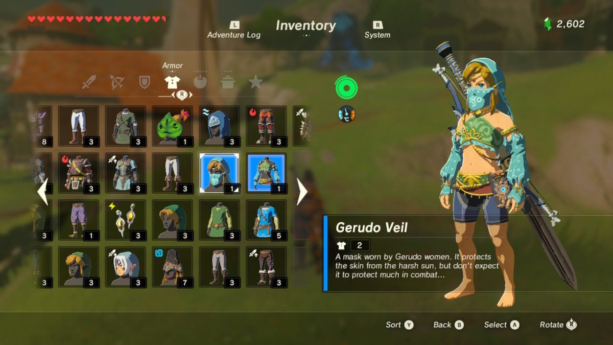 Gerudo Vai Armor Set - The Legend of Zelda: Breath of the Wild Game Guides