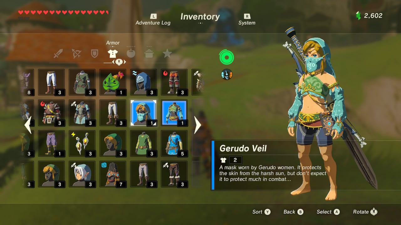 Zelda: Breath of the Wild' Heat Resistance Armor: Location and guide for  the Gerudo sets