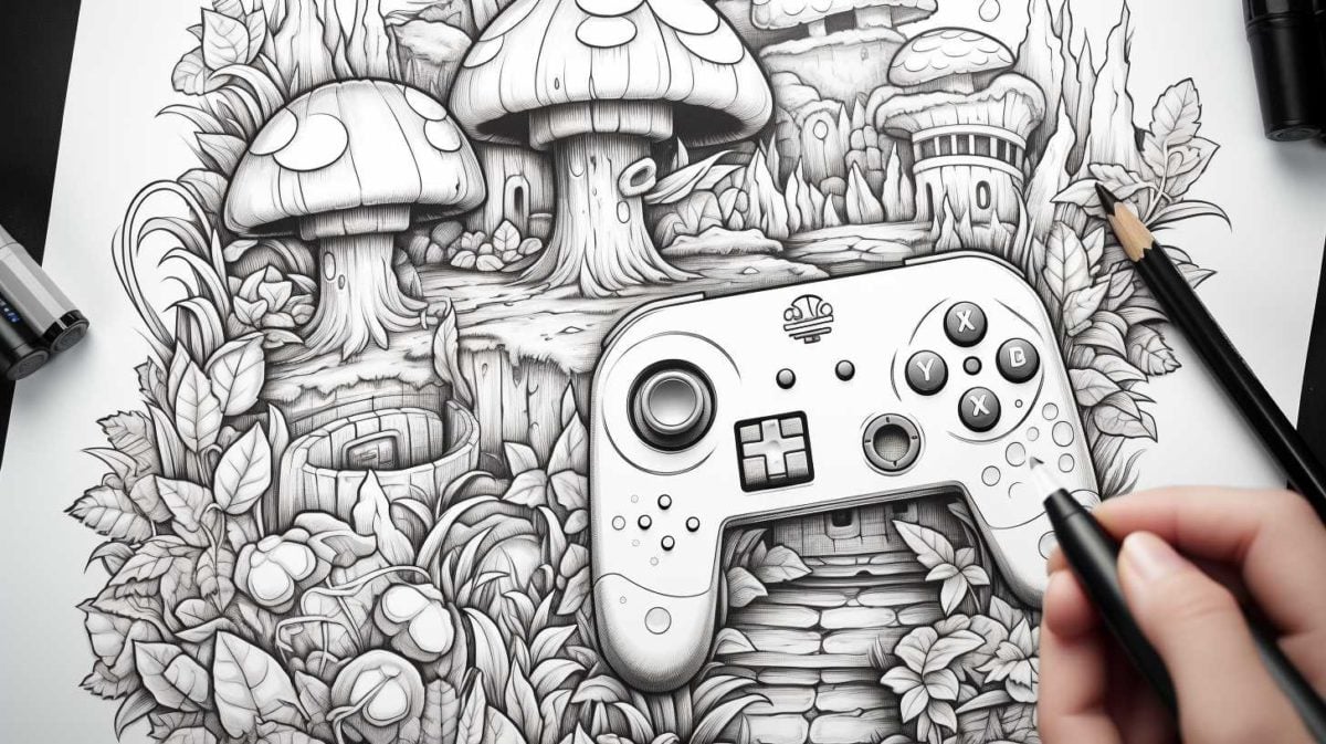 Video Game Coloring Pages