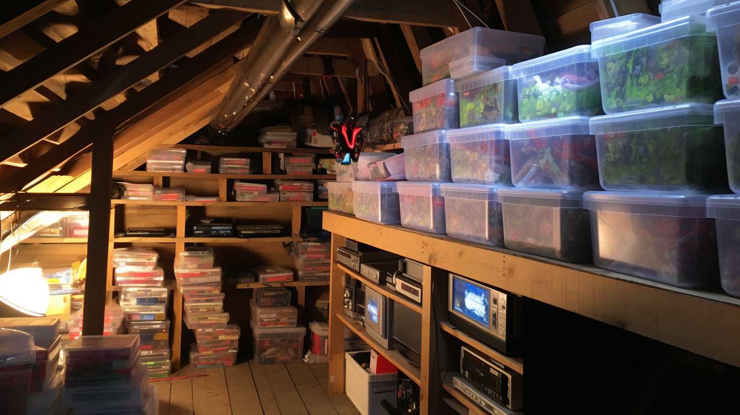 safe video game storage in the attic